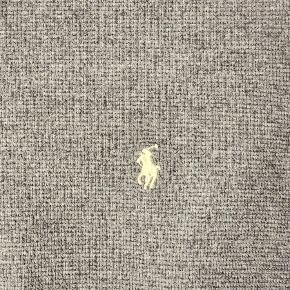Polo Ralph Lauren Mens Grey Waffle Knit Thermal Long Sleeve Shirt Size M